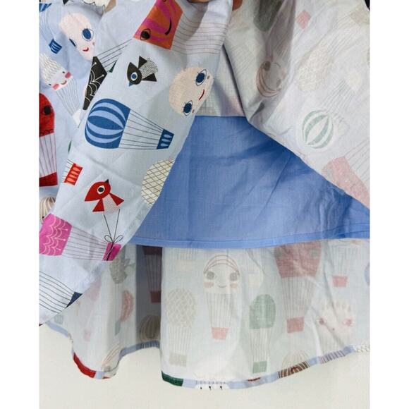 Modcloth Smiling Hot Air Balloon Skirt Cotton Size XS Novelty Graphic Print - Picture 7 of 11